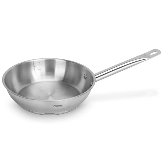 304Stainless Steel Frying Pan 24cm Professional Grade Pans For Cooking Cooking Pot For All Stove Types